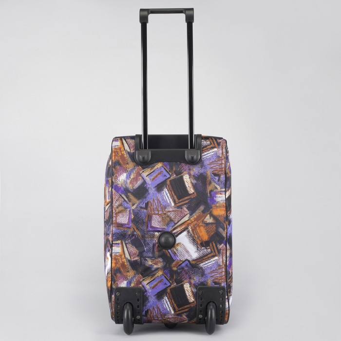 Сумка дорожная на колёсах «Лёд», 1 отдел, 1 наружный карман, цвет сиреневый