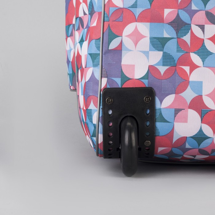 Сумка дорожная на колёсах «Круги», с расширением, 1 отдел, 1 наружный карман