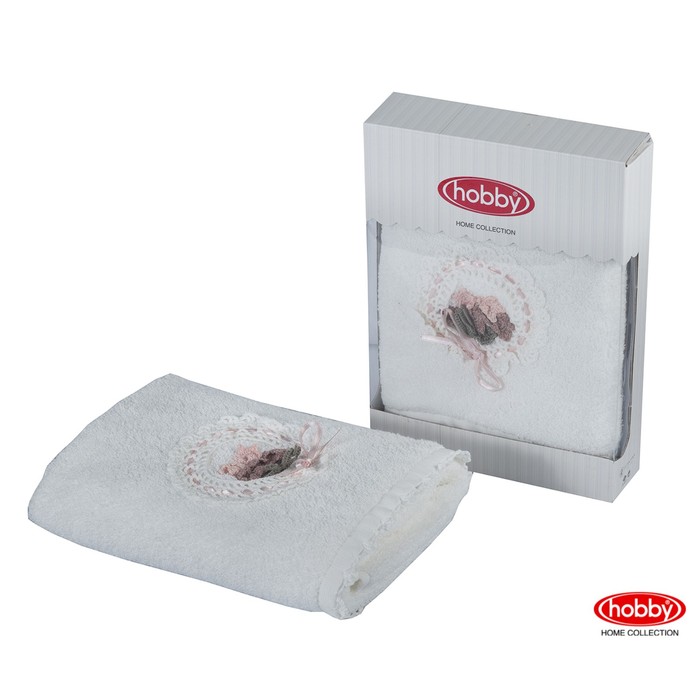 Полотенце махровое Romantic, размер 50х90 см, белый, 480 г/м2