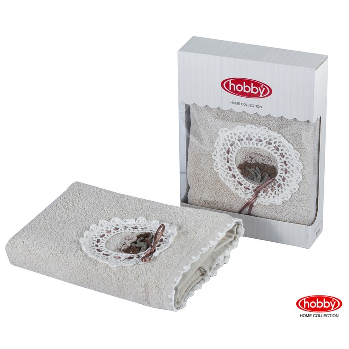 Полотенце махровое Romantic, размер 50х90 см, светло-бежевый, 480 г/м2