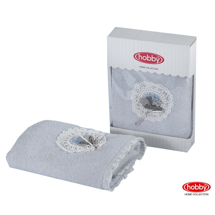 Полотенце махровое Romantic, размер 50х90 см, светло-серый, 480 г/м2