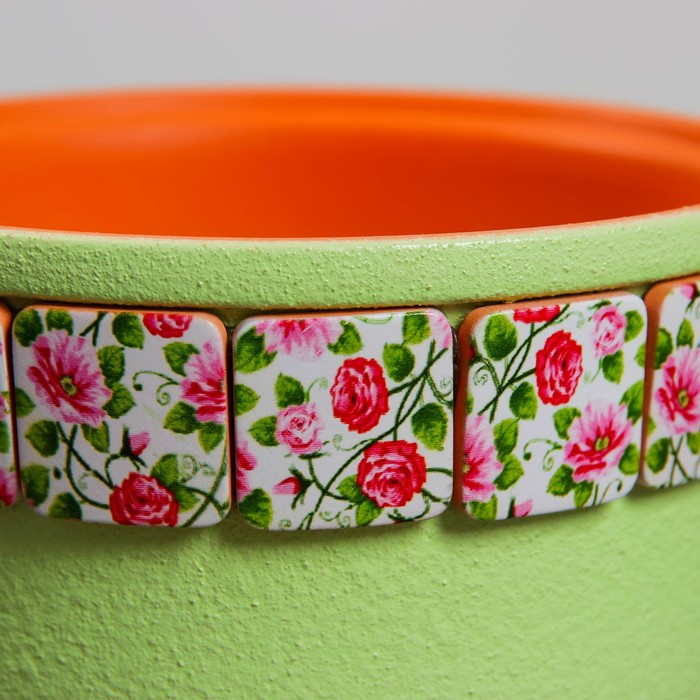 Горшок цветочный Сказка зеленый фундук №2, 1,2 л