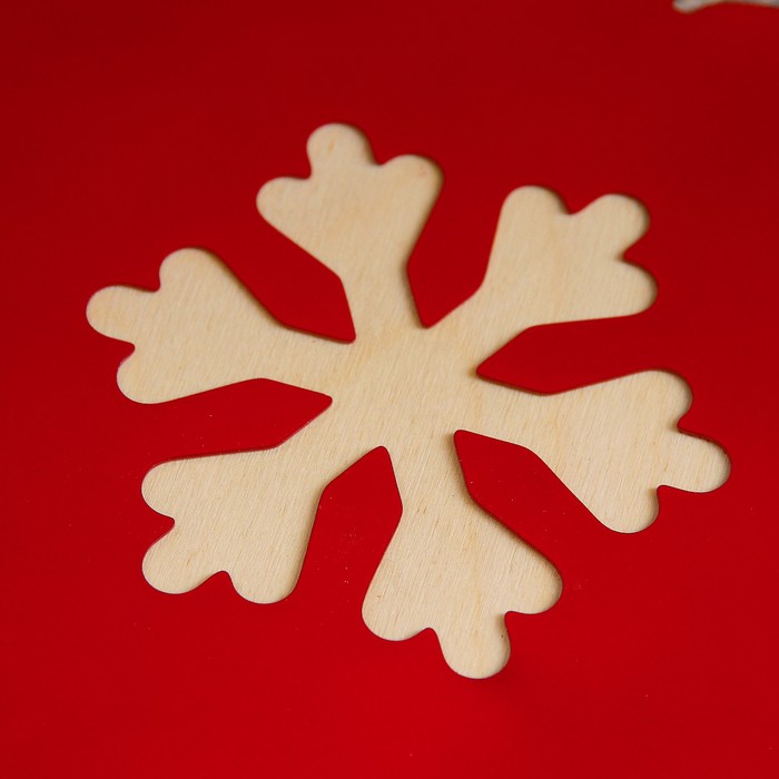 Подставка под горячее "Снежинка" большая металл+дерево 20х20см