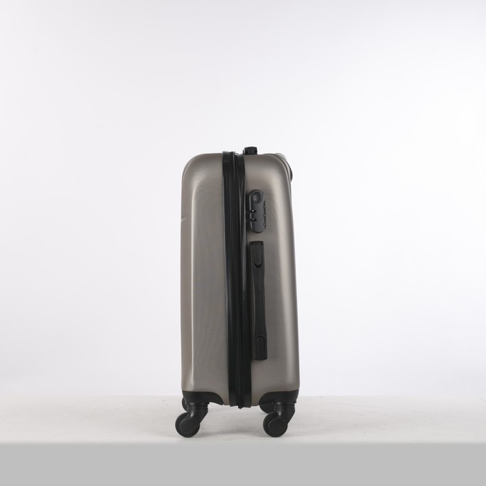 Чемодан малый "Урбан", 20", отдел на молнии, кодовый замок, 4 колеса, цвет бежевый