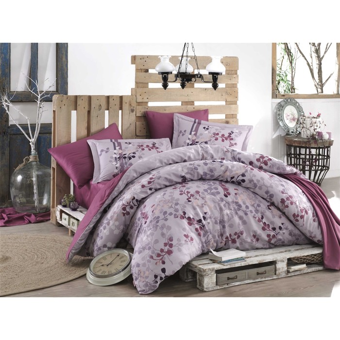 КПБ Irma дуэт, 240х260 см, 160х220 см-2 шт., 50х70 см, 70х70 см по 2 шт., лиловый