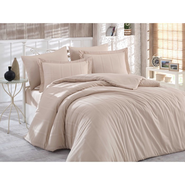 КПБ Stripe 1,5 сп, 160х240 см, 160х220 см, 50х70 см, 70х70 см по 1 шт., бежевый