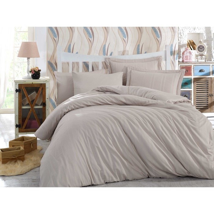 КПБ Stripe 1,5 сп, 160х240 см, 160х220 см, 50х70 см, 70х70 см по 1 шт., визон