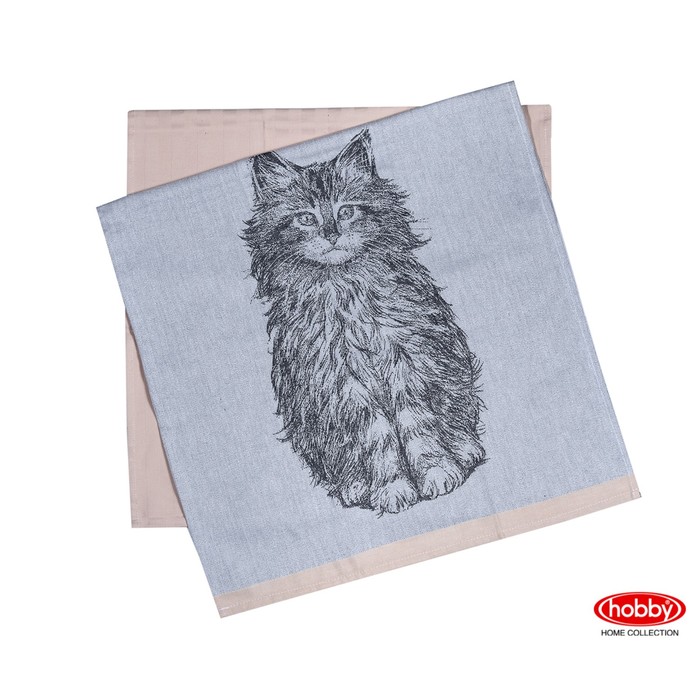 Набор полотенец Maine Coon, размер 50х70 см-2 шт., бежевый