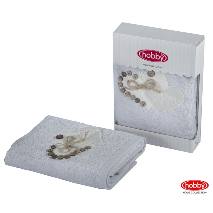 Полотенце махровое Felisia-tina, размер 50х90 см, светло-серый, 480 г/м2