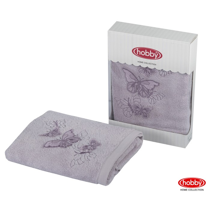 Полотенце махровое Gulnihal-bahar, размер 50х90 см, лиловый, 480 г/м2