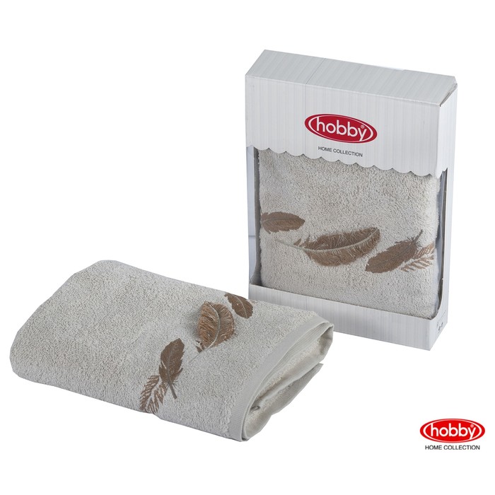 Полотенце махровое Gulnihal-guz, размер 50х90 см, светло-серый, 480 г/м2