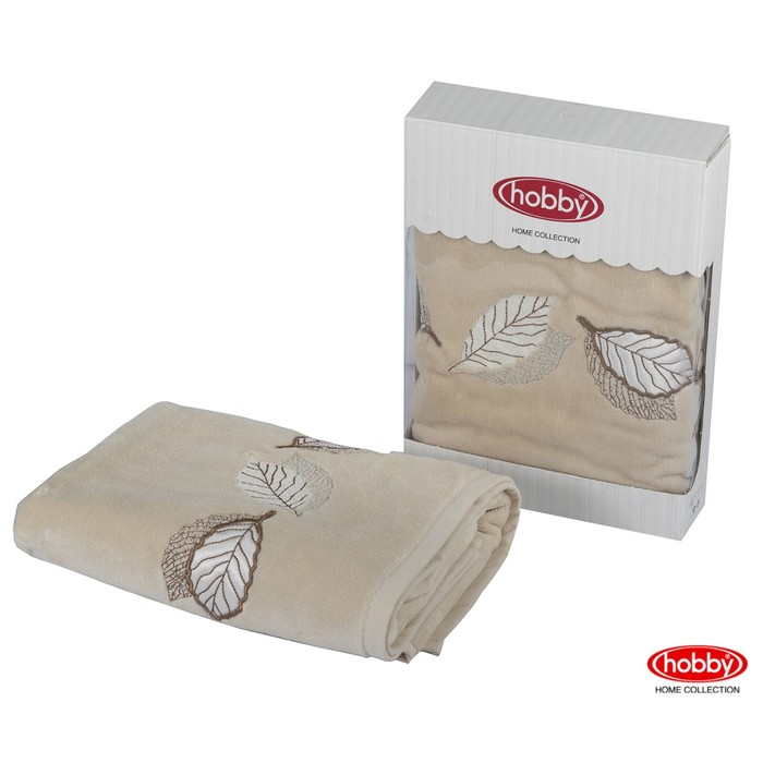 Полотенце махровое Leydi-anna, размер 50х90 см, бежевый, 480 г/м2