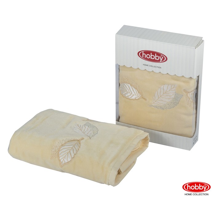 Полотенце махровое Leydi-anna, размер 50х90 см, жёлтый, 480 г/м2