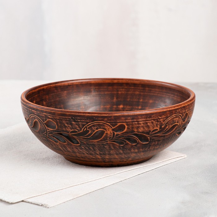 Пиала 1 л, красная глина