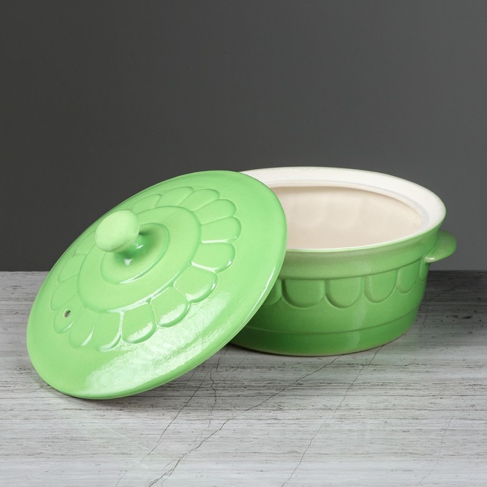 Горшок духовой V-3000мл цветной 10 цветов, микс