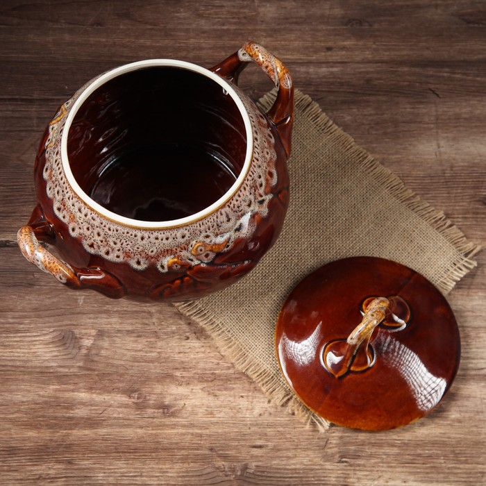 Супник керамический "Свинка", 3,5 л, коричневый