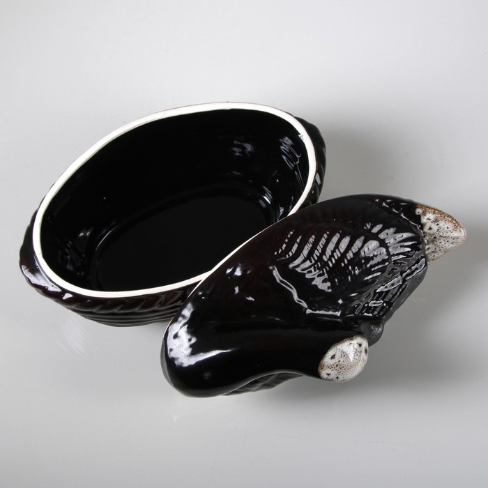 Супник керамический "Лебедь",3,5 л, коричневый