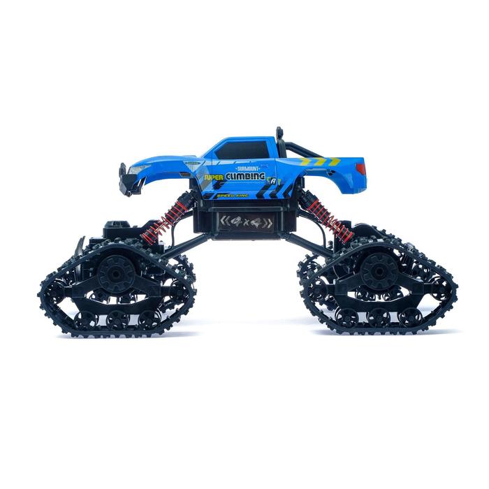Джип радиоуправляемый "Гусеничный вездеход", полный привод 4WD, работает от аккумулятора, МИКС
