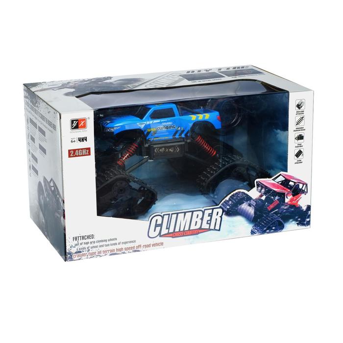 Джип радиоуправляемый "Гусеничный вездеход", полный привод 4WD, работает от аккумулятора, МИКС