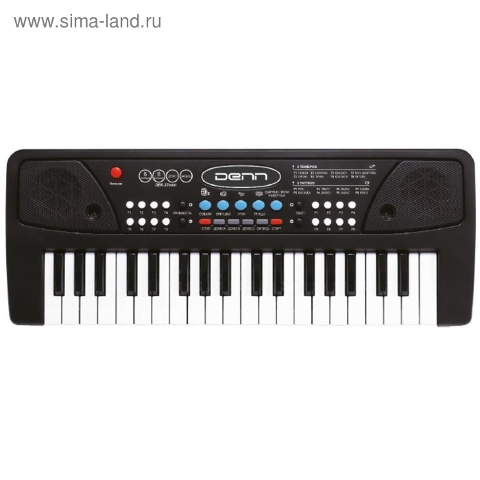 Синтезатор DENN DEK37mini, 8 тембров, 4 тона, 37 клавиш синтезатор denn pro pw01 черный