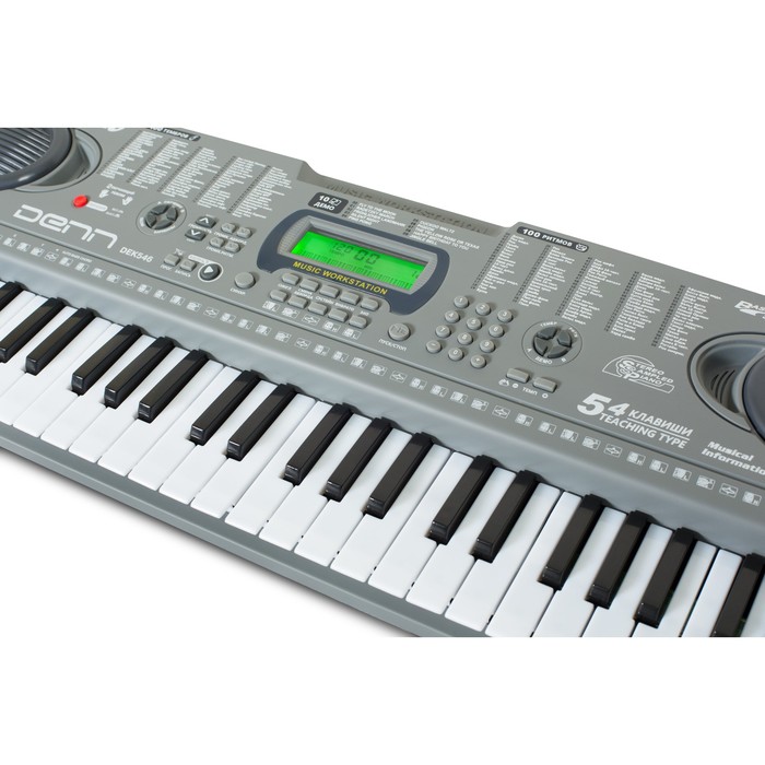 Синтезатор DENN DEK546, 104 тембра, полифония 4 тона, 54 клавиши