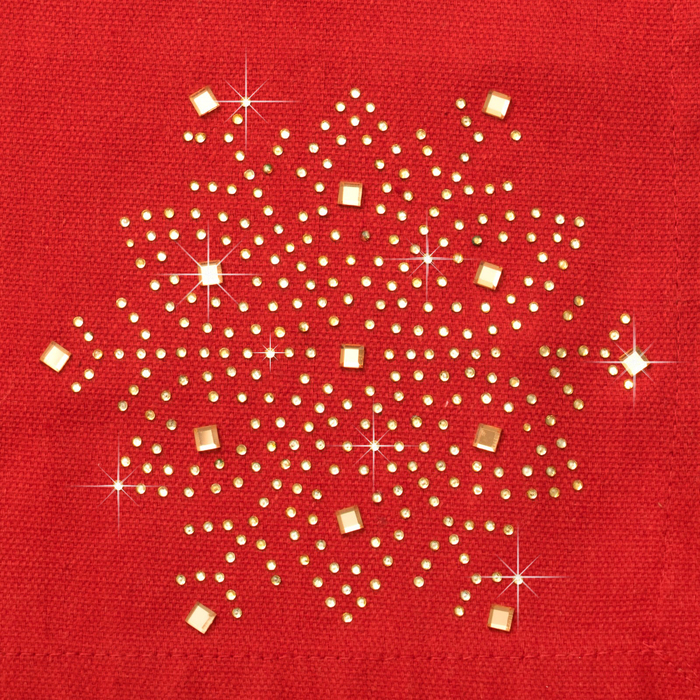 Салфетка "Этель" Снежинка золото 30х40 см, 80% хлопок, 20% п/э