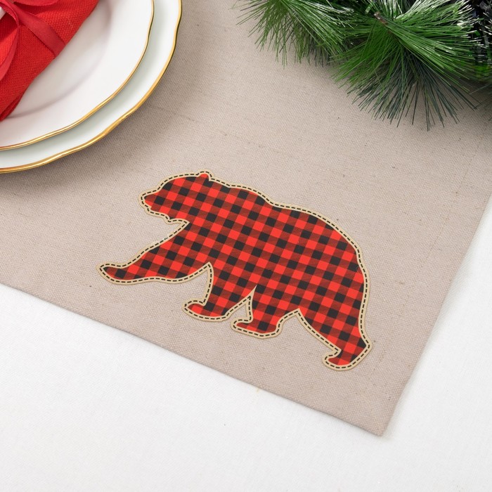 Салфетка "Этель" Медведь 30*40 см, 80% хлопок, 20% п/э