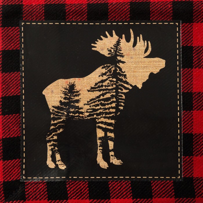 Салфетка "Лось" 30*40 см, 80% хлопок, 20% п/э
