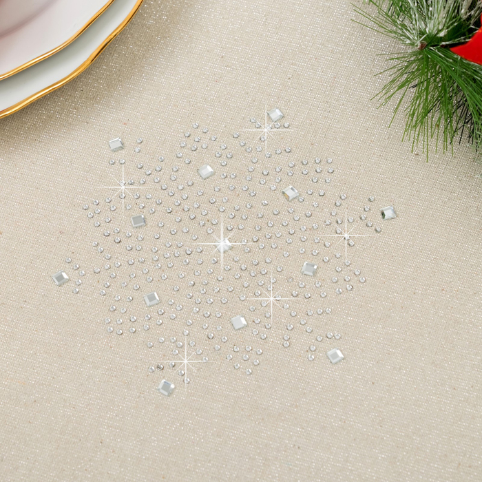 Салфетка "Этель" Снежинка серебро 30х40 см, 80% хлопок, 20% п/э