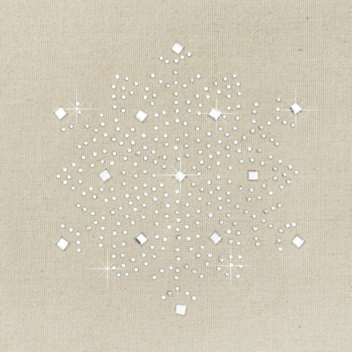 Салфетка "Этель" Снежинка серебро 30х40 см, 80% хлопок, 20% п/э