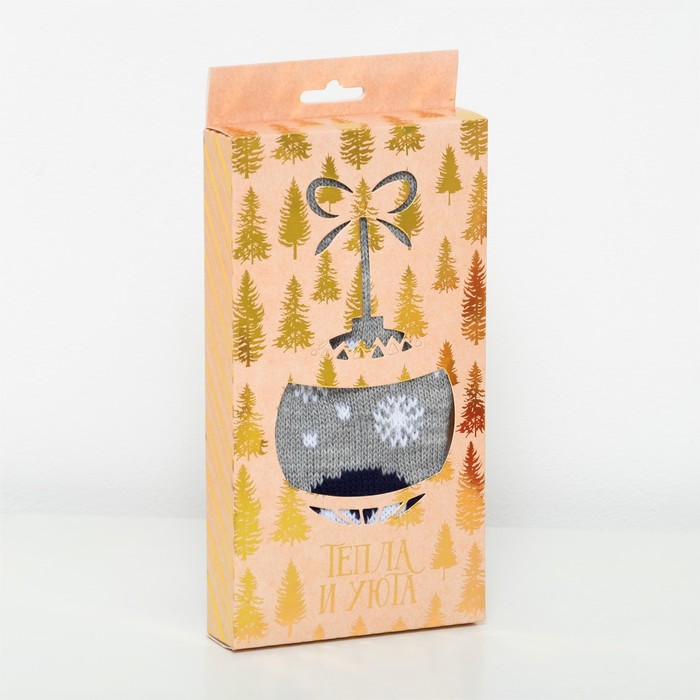 Варежки женские KAFTAN "Пингвин", серые, р-р 19, акрил 70%, шерсть 30%