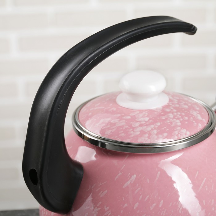 Чайник 2,5 л "Перлина", эмалированная крышка, свисток