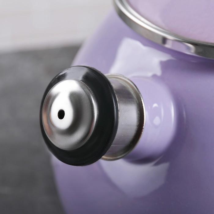 Чайник 2,5 л "Ваниль", эмалированная .крышка, свисток