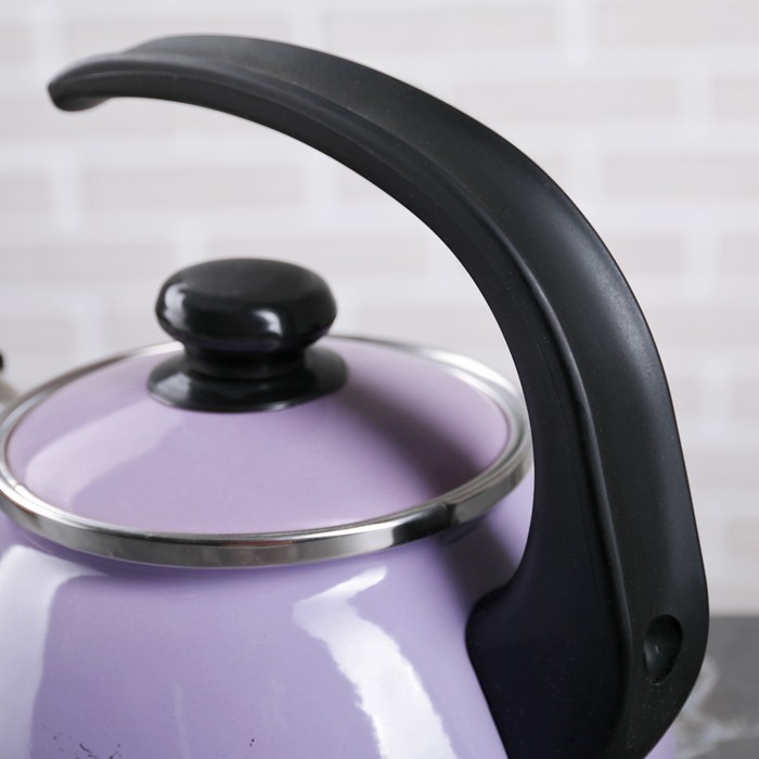 Чайник 2,5 л "Ваниль", эмалированная .крышка, свисток
