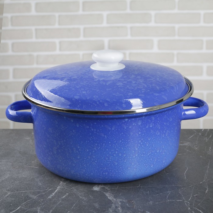 Кастрюля коническая 4 л "Снежок", эмалированная сталь