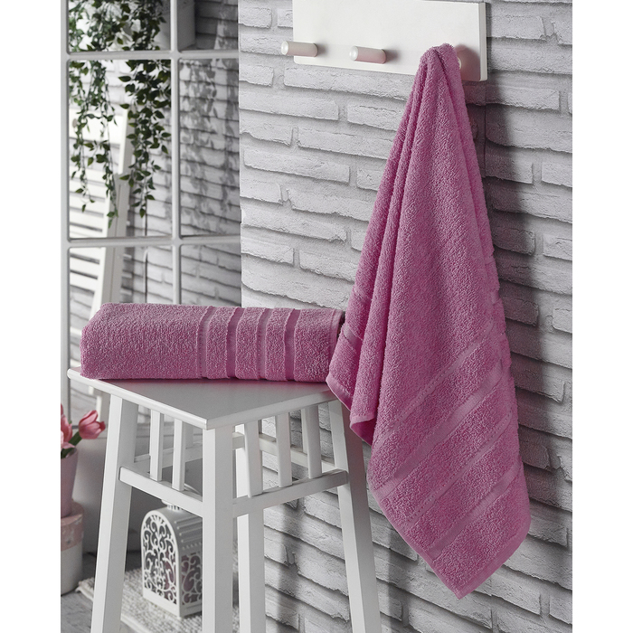 Полотенце махровое ALICE розовый  50x90 см 320 г/м2, хопок 100%