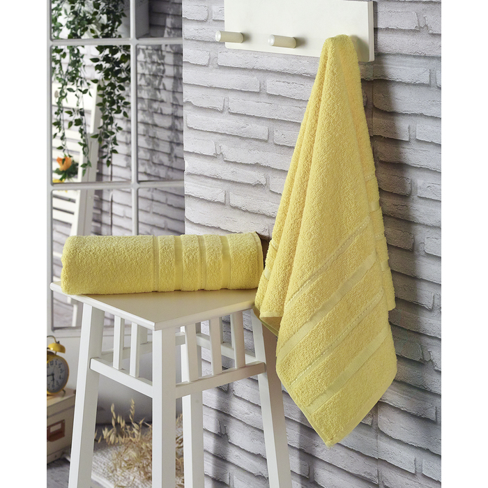 Полотенце махровое ALICE желтый  50x90 см 320 г/м2, хопок 100%