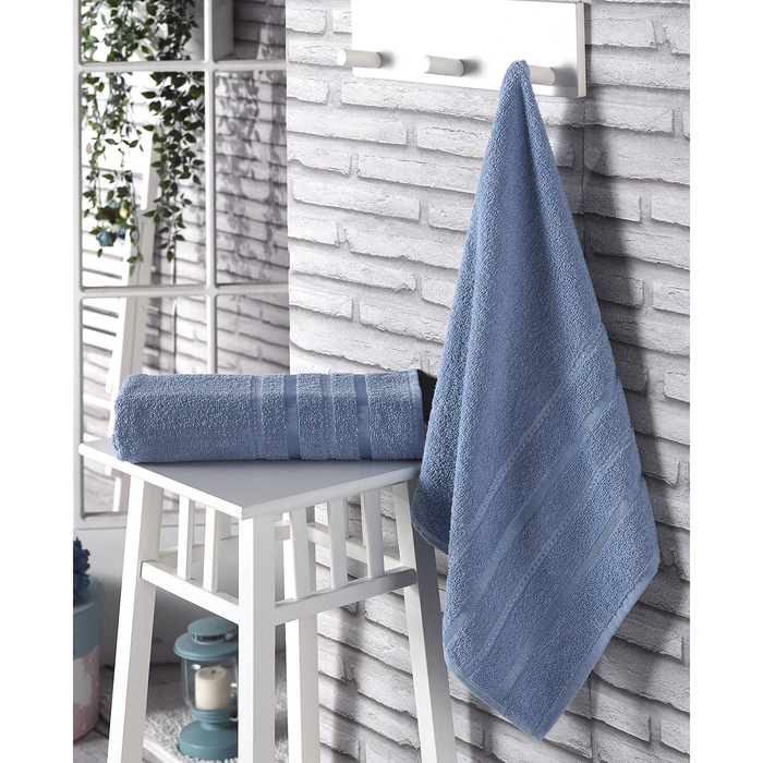 Полотенце махровое ALICE голубой  50x90 см 320 г/м2, хопок 100%