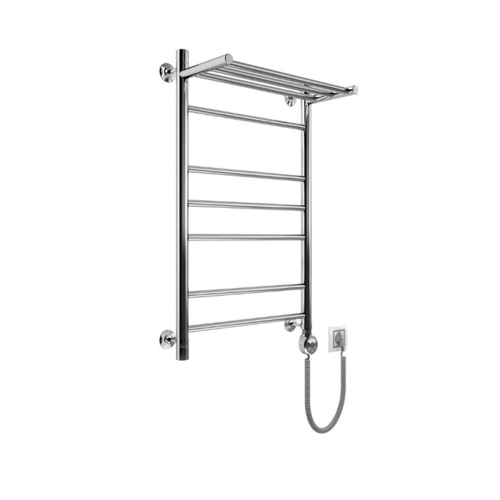 Полотенцесушитель "Маргроид, вид 10", электрический, лесенка с полкой, правое подключение, 600х500 м