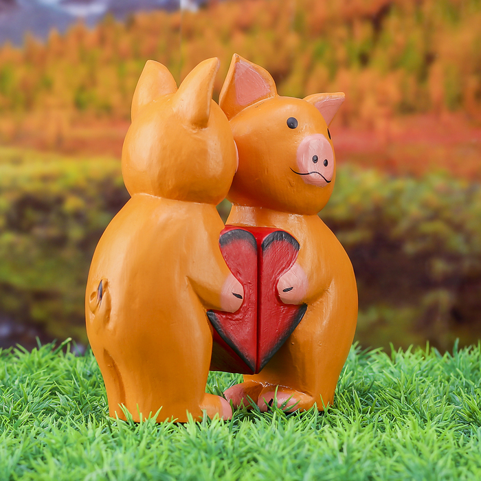 Сувенирный набор "Влюблённые свинки" 16х5,5х17 см