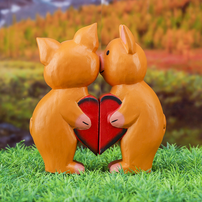 Сувенирный набор "Влюблённые свинки" 16х5,5х17 см