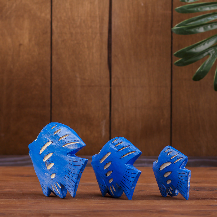 Набор сувенирный "Рыбки" голубой 14х8х10 см