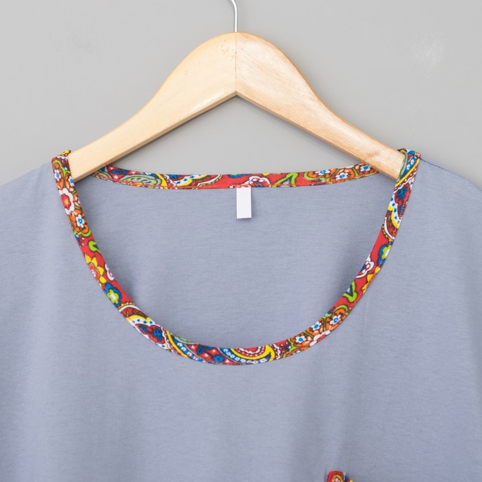 Комплект женский (футболка, бриджи) 297 Катрин цвет голубой, р-р 52