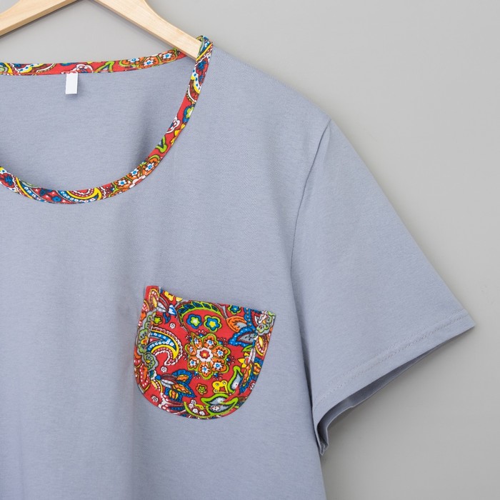 Комплект женский (футболка, бриджи) 297 Катрин цвет голубой, р-р 52