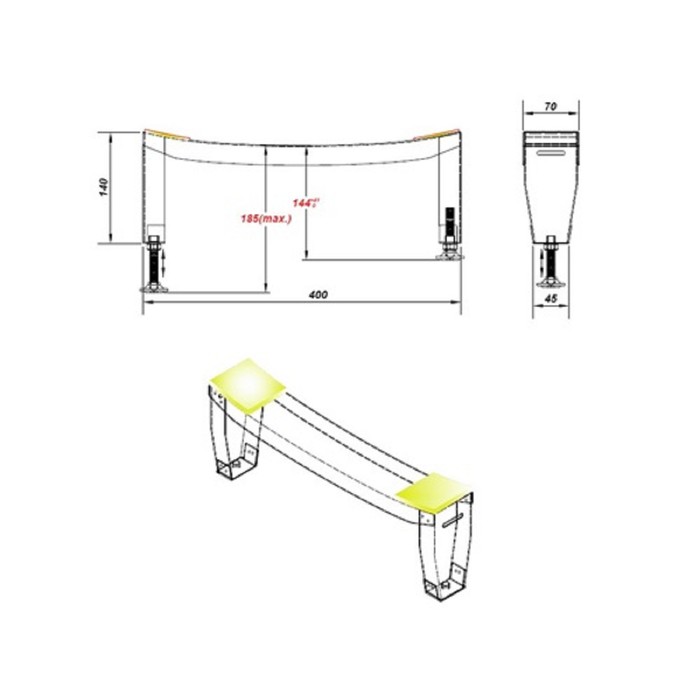 Ножки для стальных ванн BLB Universal, Anatomica, Europa