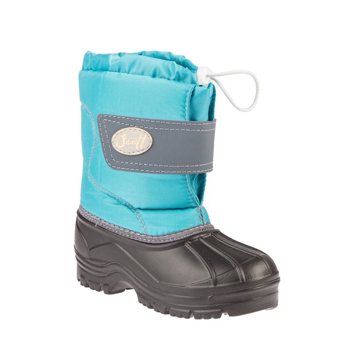 Сапоги детские "Морозко" (чёрный/голубой) (р. 34/35)