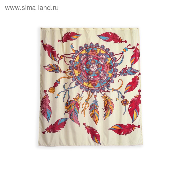 

Занавеска (штора) для ванной Dreamcatcher, 180х180 см