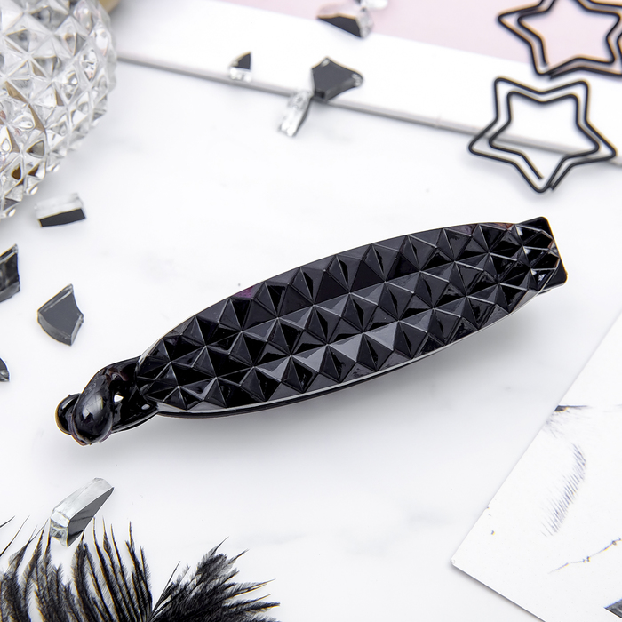 Банан для волос "Структура" 10 см, чёрный