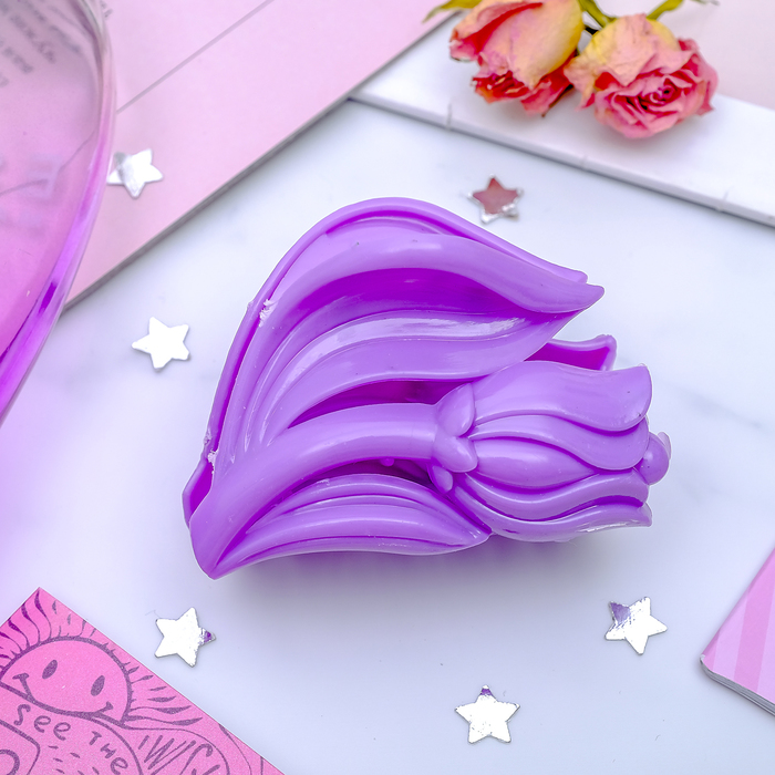 Краб для волос "Яркий" 6,5 см, тюльпан, микс