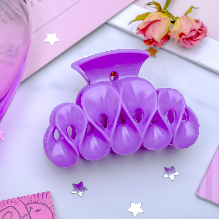 Краб для волос "Яркий" 8 см волна,микс